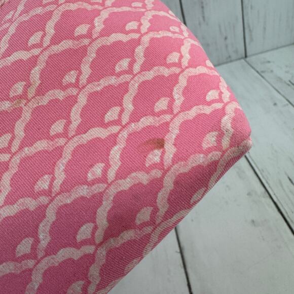 J. McLaughlin Pink Initial "H" Makeup Bag Gold Leather Zipper - Picture 7 of 14